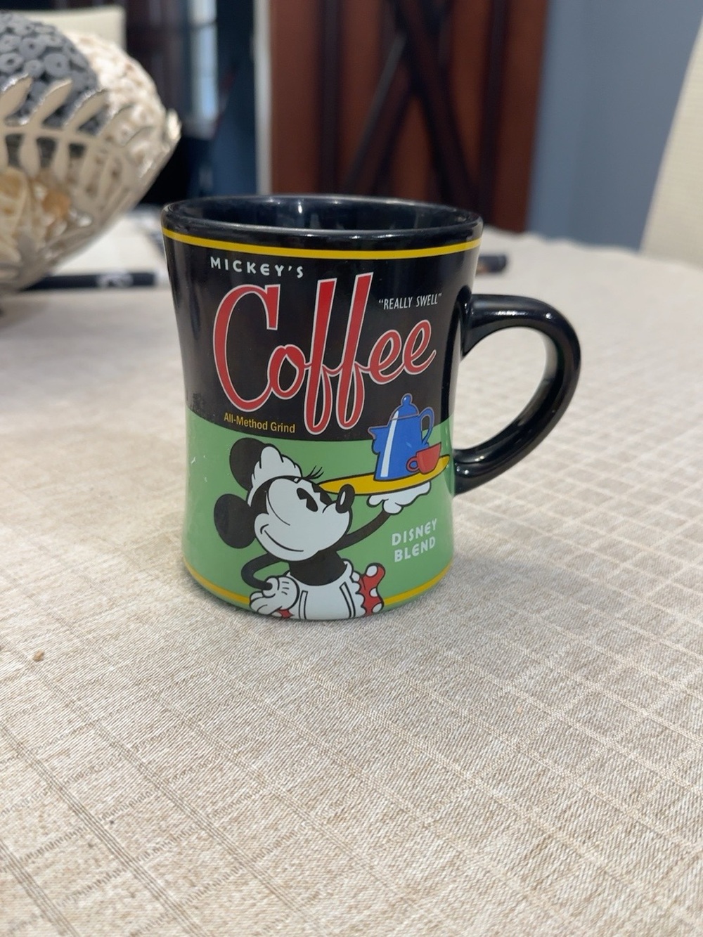 Disney Black and Green Mickey Coffee Ceramic Mug